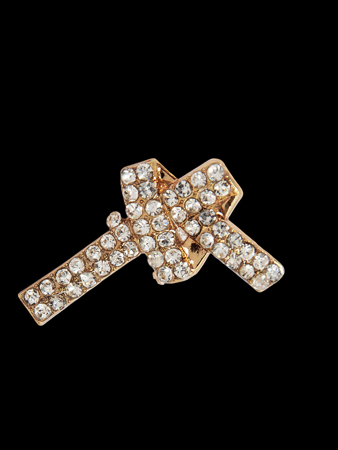 Curren Zircon Stone-Studded Brooch