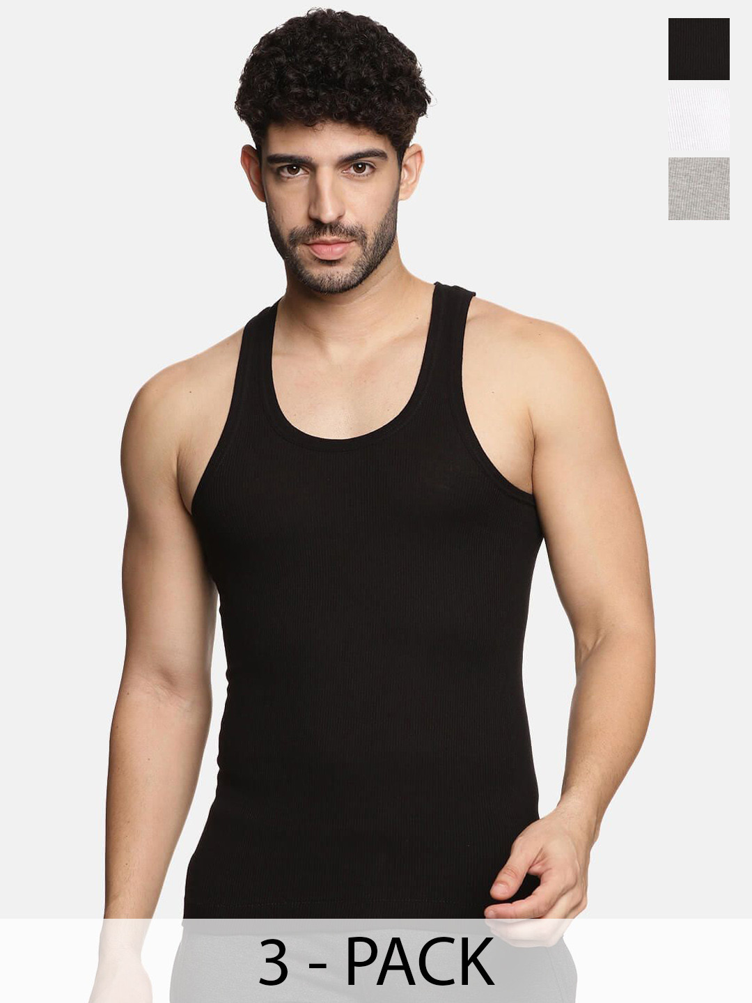 Lux Champion Pack Of 3 Pure Cotton Innerwear Vests Lux-Champion-Derby-BGW