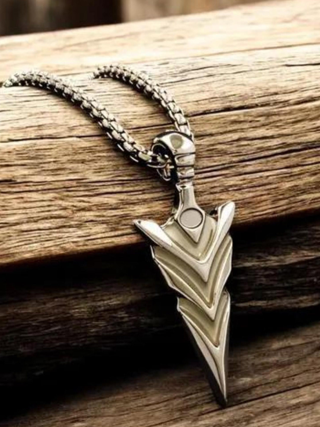 RSPR Stainless Steel Arrow Pendant With Chain