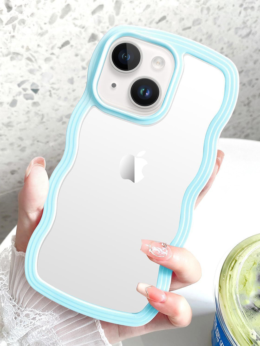 CASE CREATION iPhone 16 Pro Curly Wave TPU Silicone Back Case Mobile Accessories