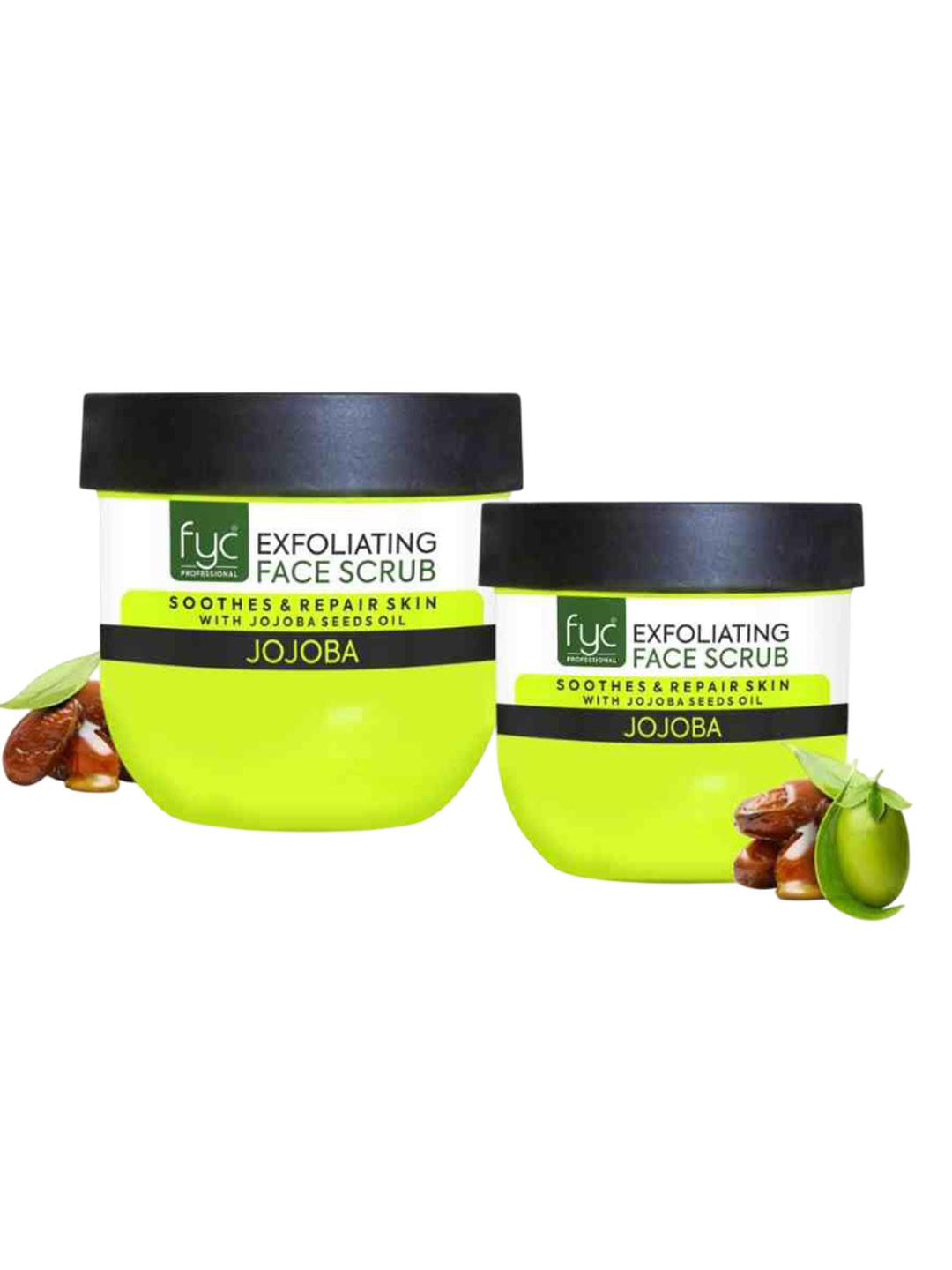 FYC Professional Set Of 2 Jojoba Exfoliating Face Scrub- 400 g & 200 g