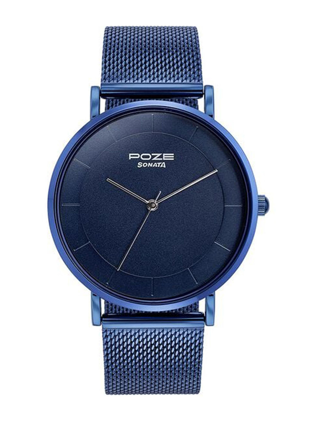 Sonata Poze Quartz Analog Dial Mesh Strap Watch for Men - SP70034QM01W