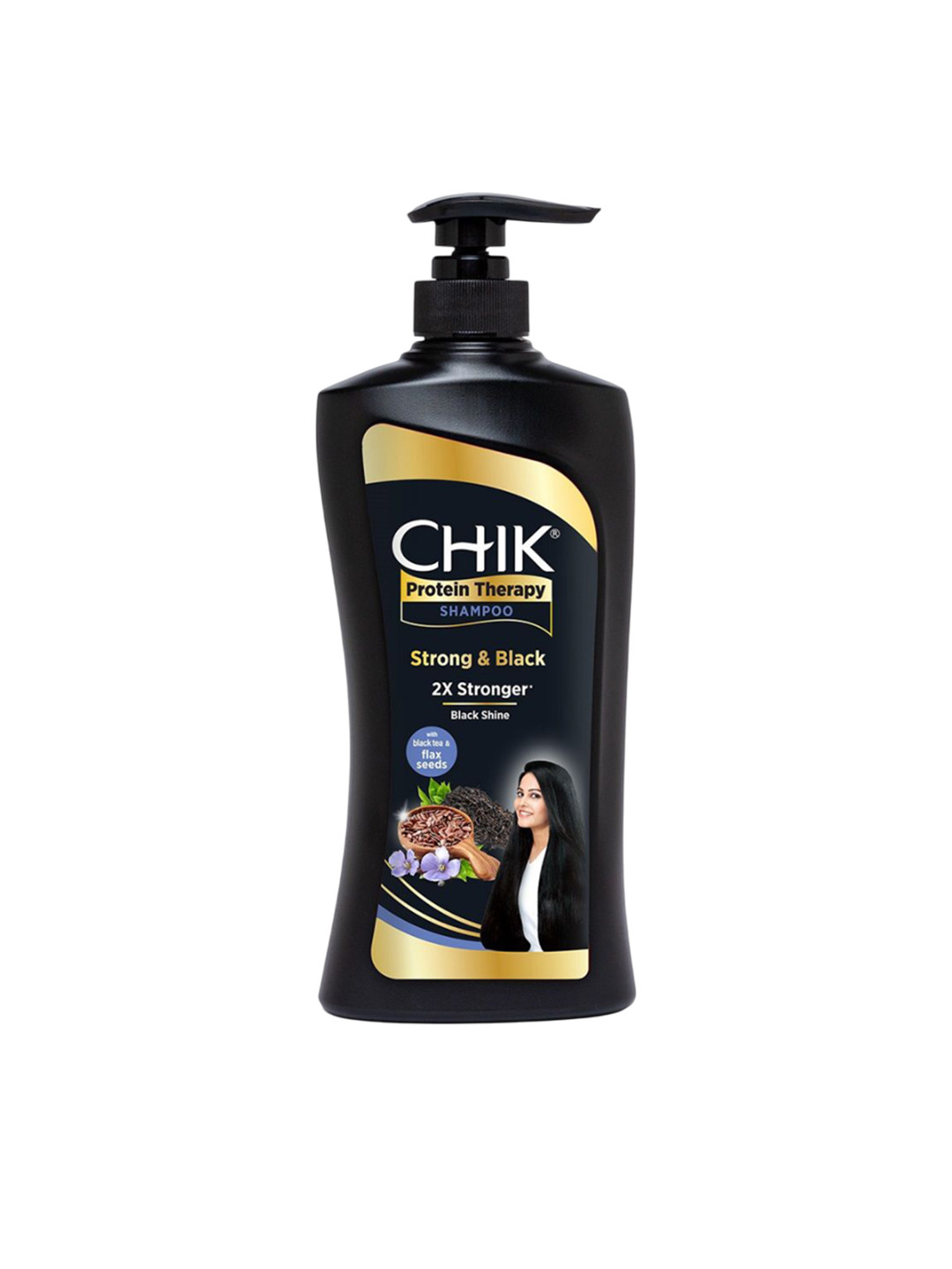 Chik Protein Solution Thick & Glossy Shampoo With Flax Seeds & Black Tea - 1L
