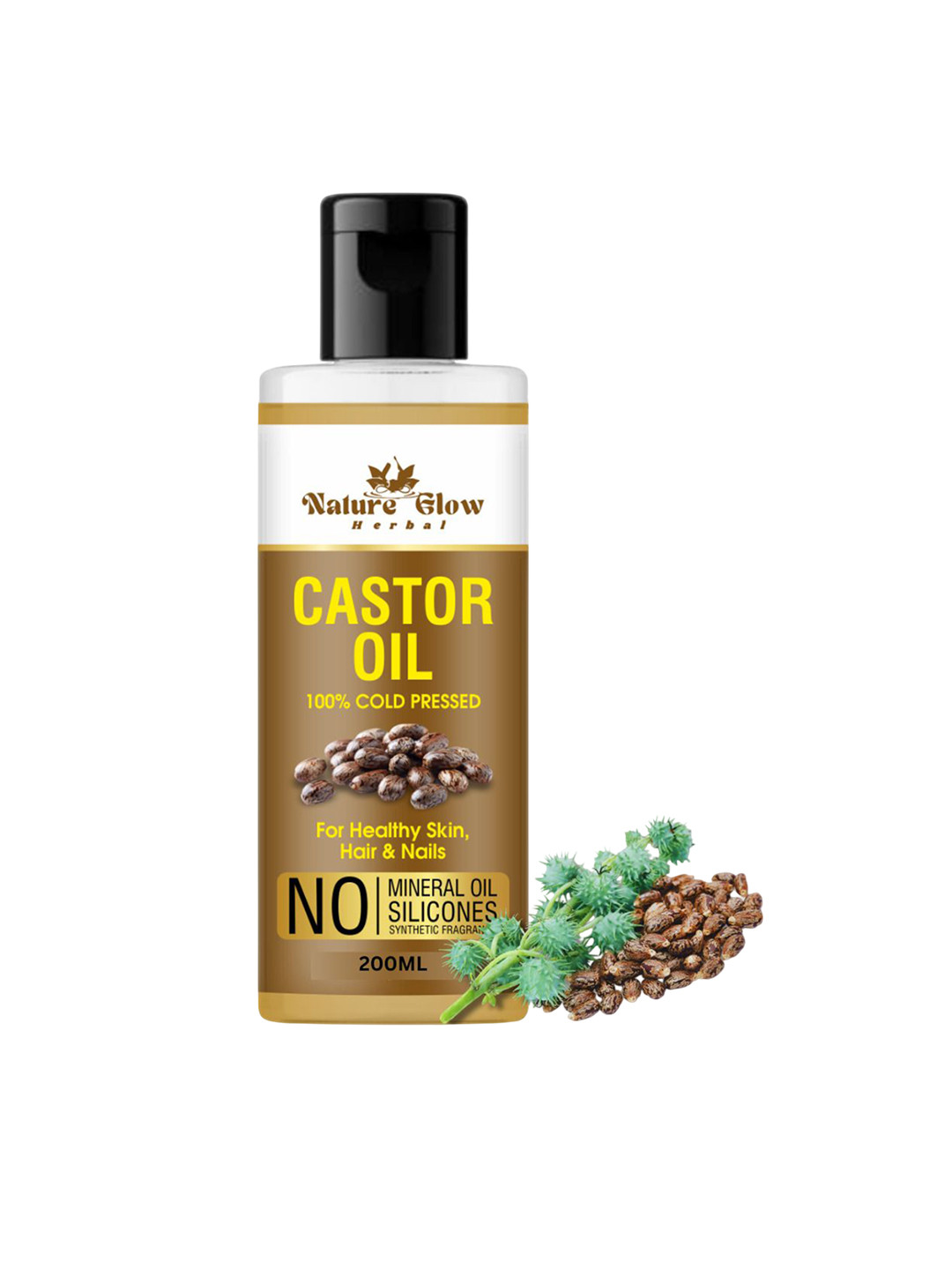 Nature Glow Herbal Castor Hair Oil -200 ml