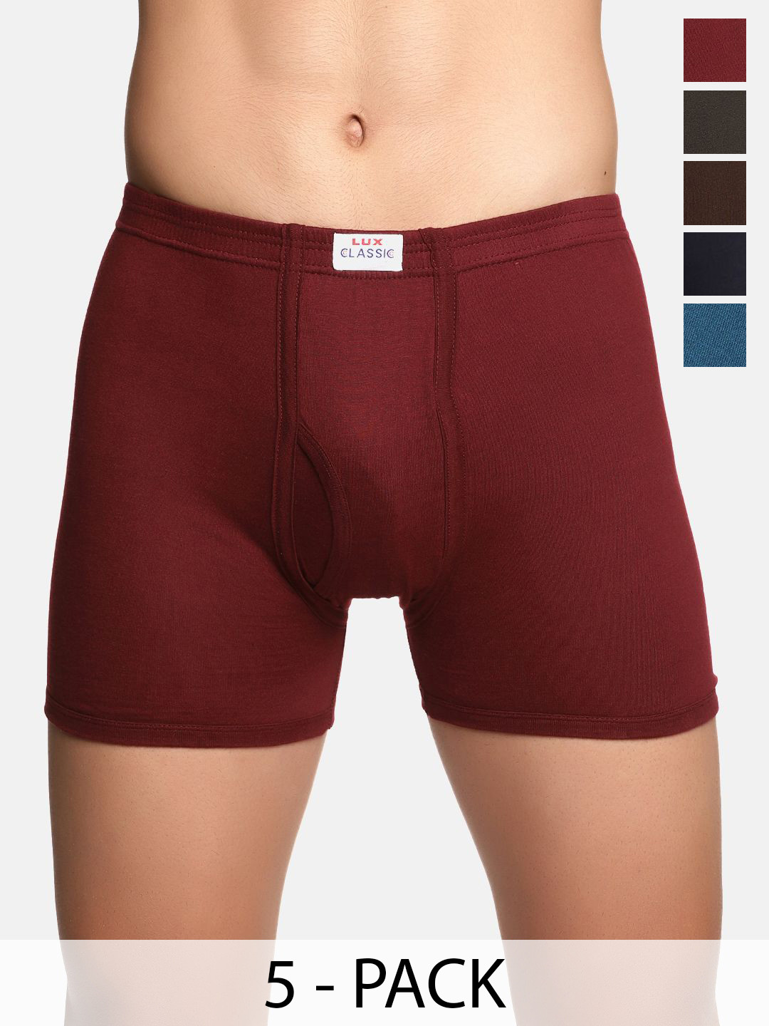Lux Classic Pack Of 6 Assorted Combed Cotton Trunks Lux-Classic-H-Drawer-IE-6