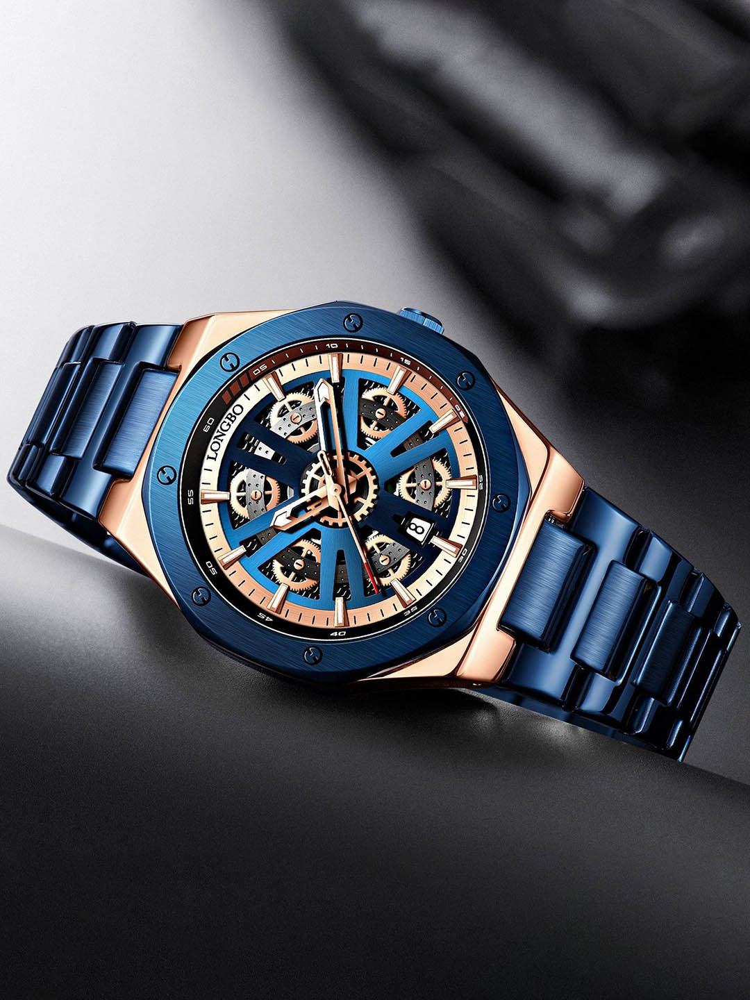 LONGBO Men Embellished Dial & Stainless Steel Straps Analogue Watch Long-83693