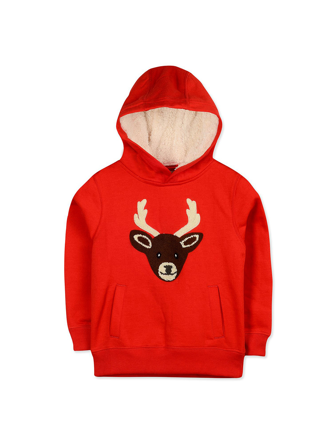 Cherry Crumble Kids Animal Embroidered Hooded Sweatshirt