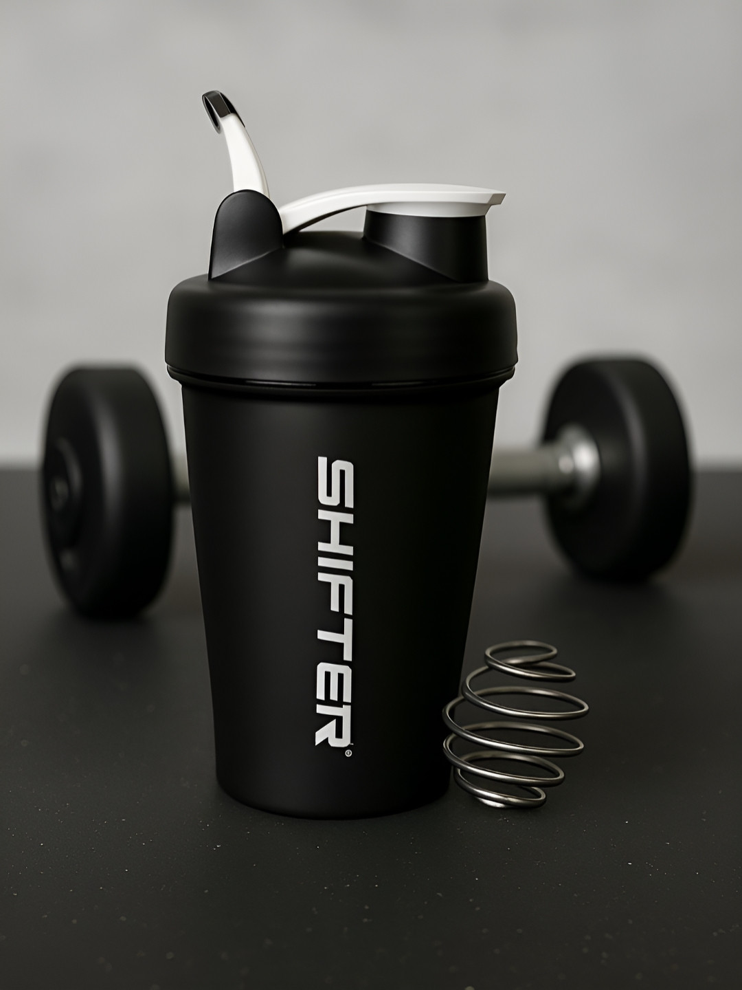SHIFTER Black Single Plastic Solid Water Bottle