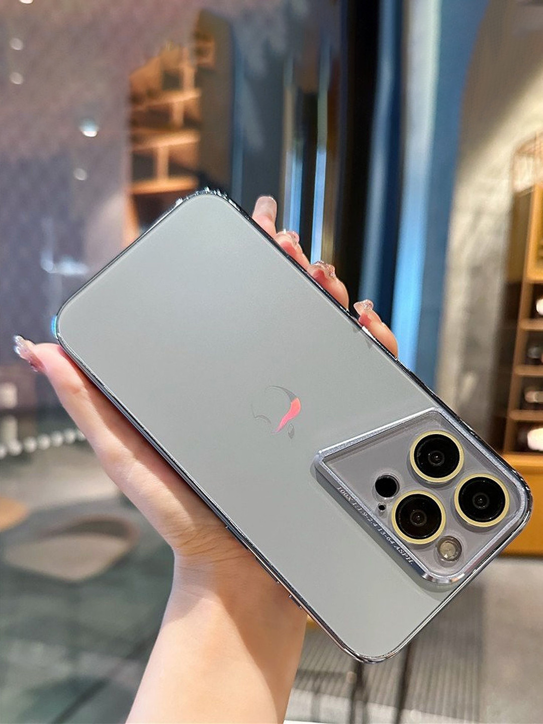 CASE CREATION Wmen Solid iPhone 15 Pro Max Nano Lens Back Case Mobile Accessories