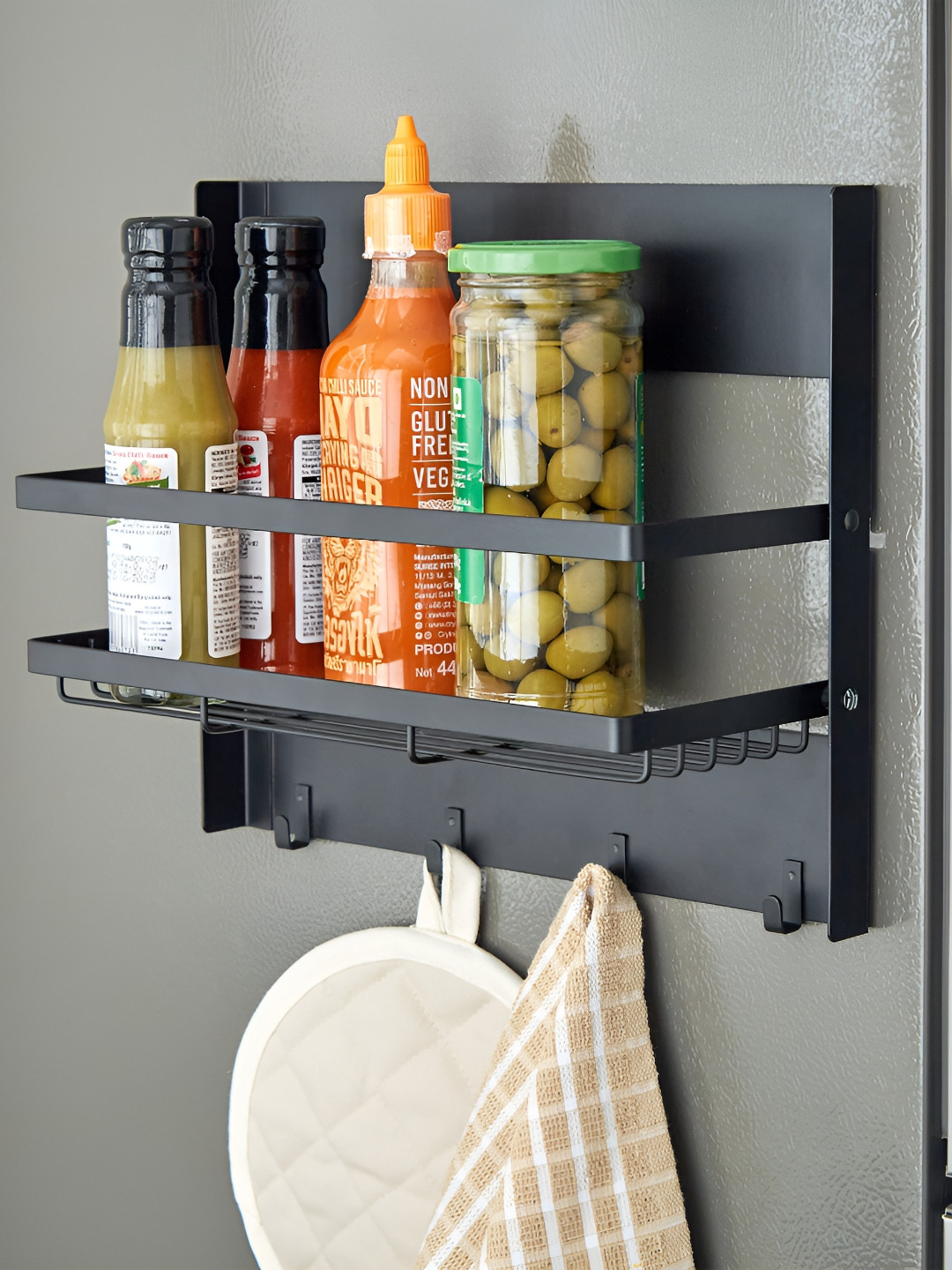 Home Centre Orion Hooks Magnus Metal Magnetic Organiser
