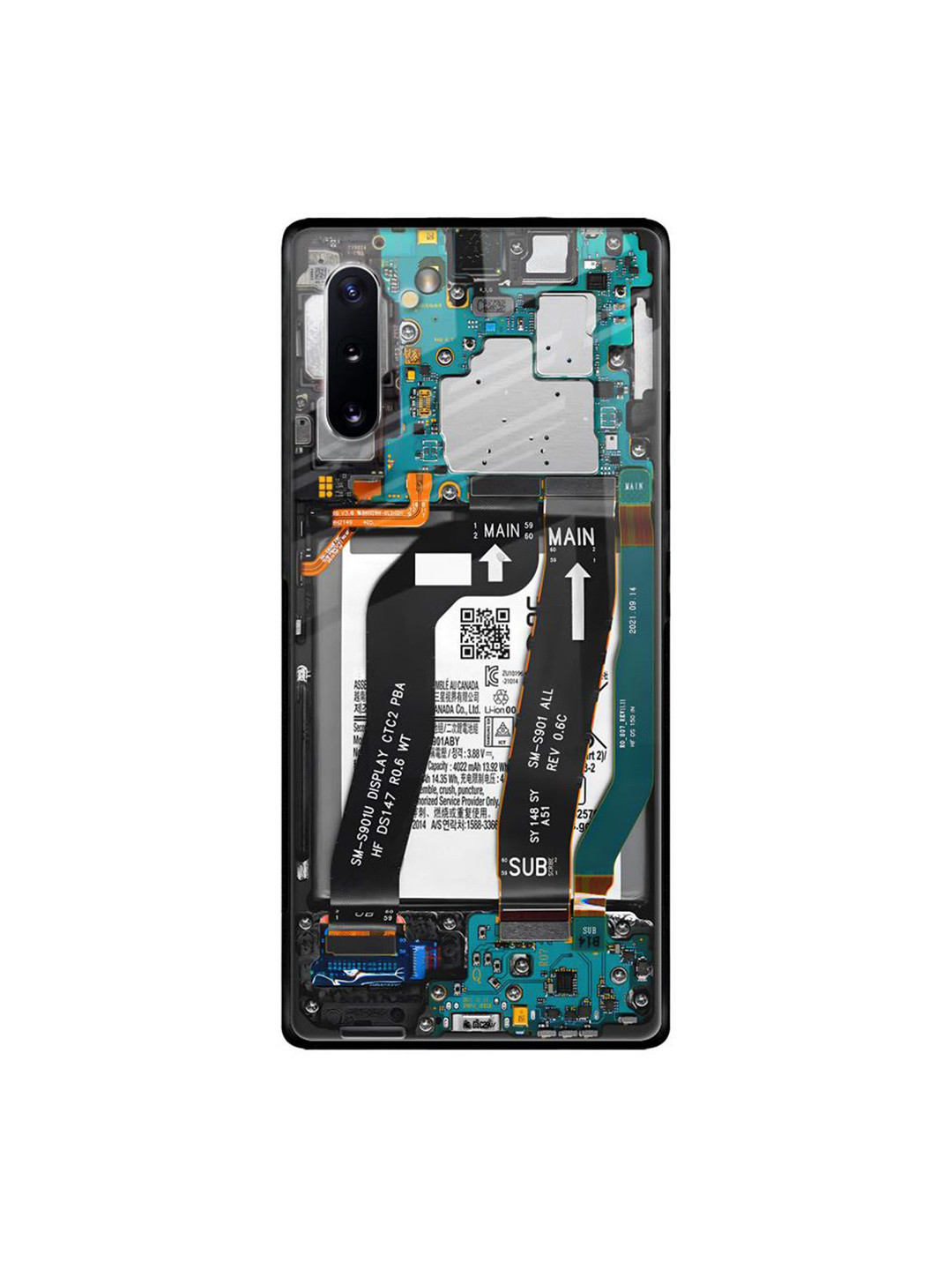 QRIOH Unisex Quirky Printed Samsung Galaxy Note 10 Back Case Mobile Accessories