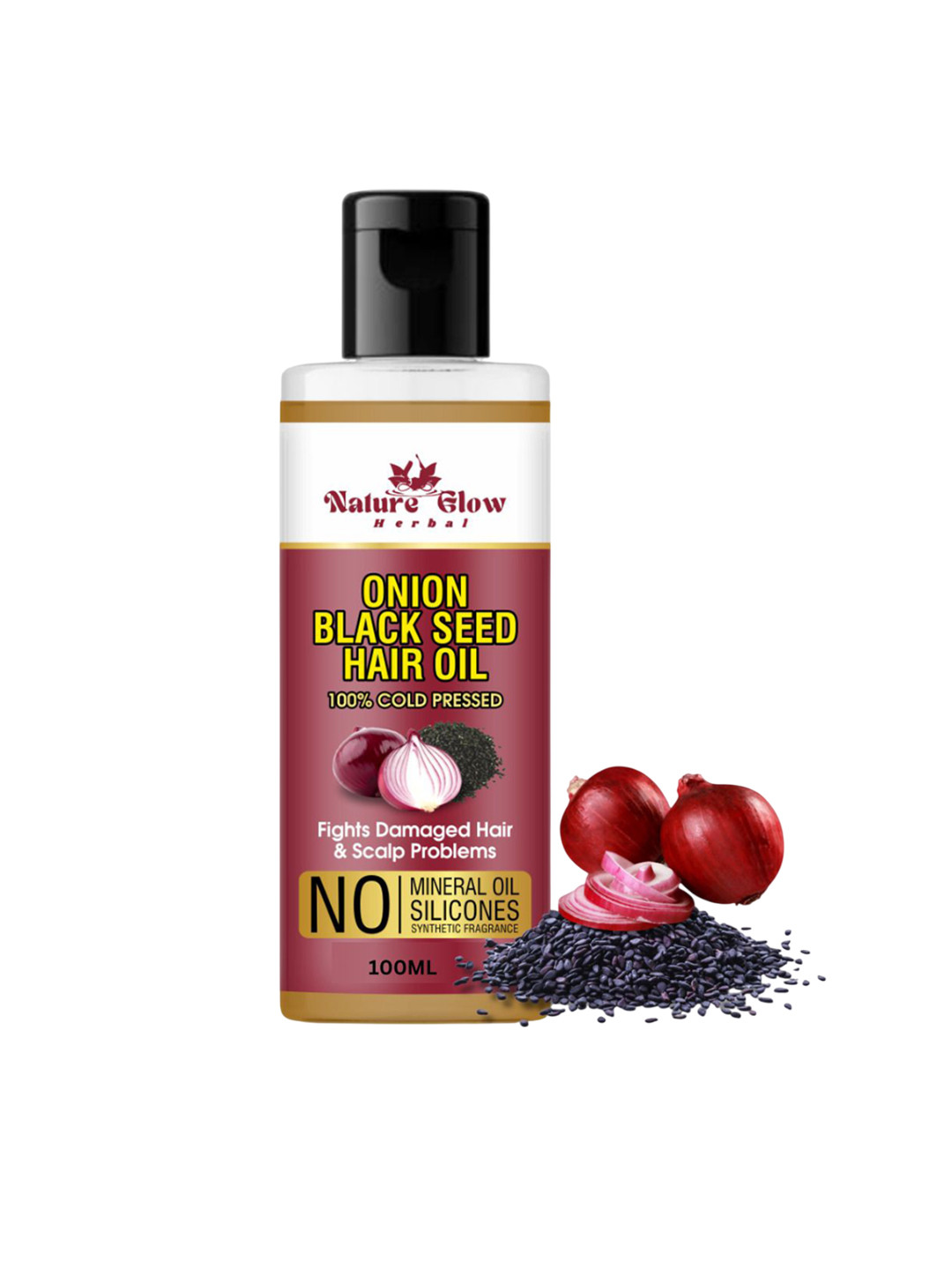 Nature Glow Herbal Onion Black Seed Hair Oil -100 ml