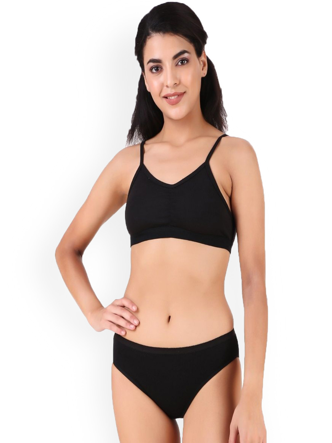 EMPISTO Underwired Non Padded Lingerie Set SRE-TINA-SET-BLACK-30