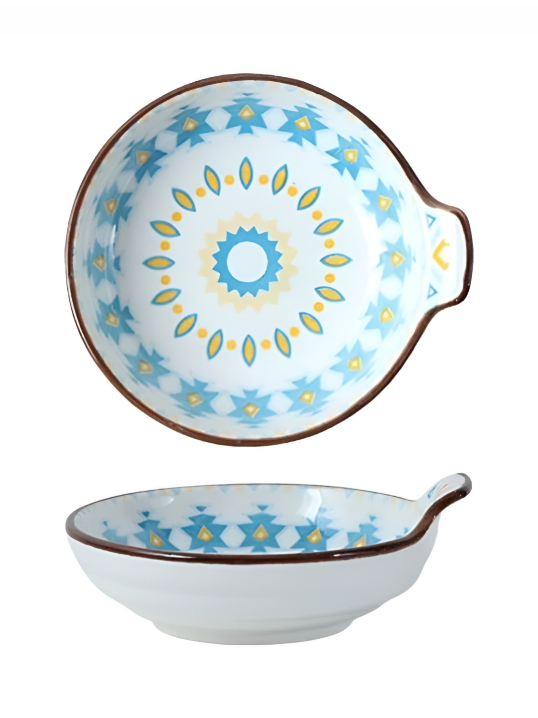 Femora Porcelain Set Of 2 Ceramic Dishwasher and Microwave Safe Serving Bowl