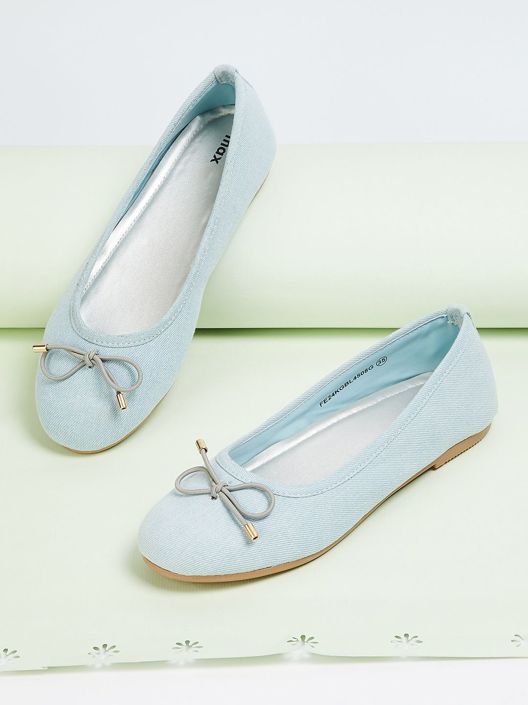 max Girls Solid Pointed Toe Bows Mary Janes