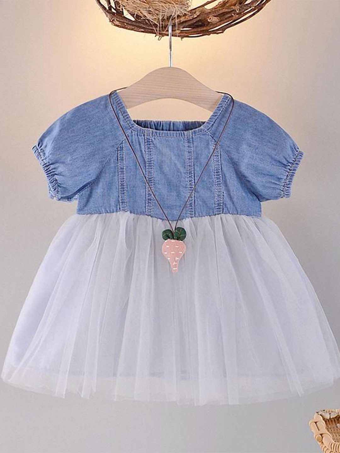 POP STREET KIDS Girls Colourblocked Gathered or Pleated Casual A-Line Dress