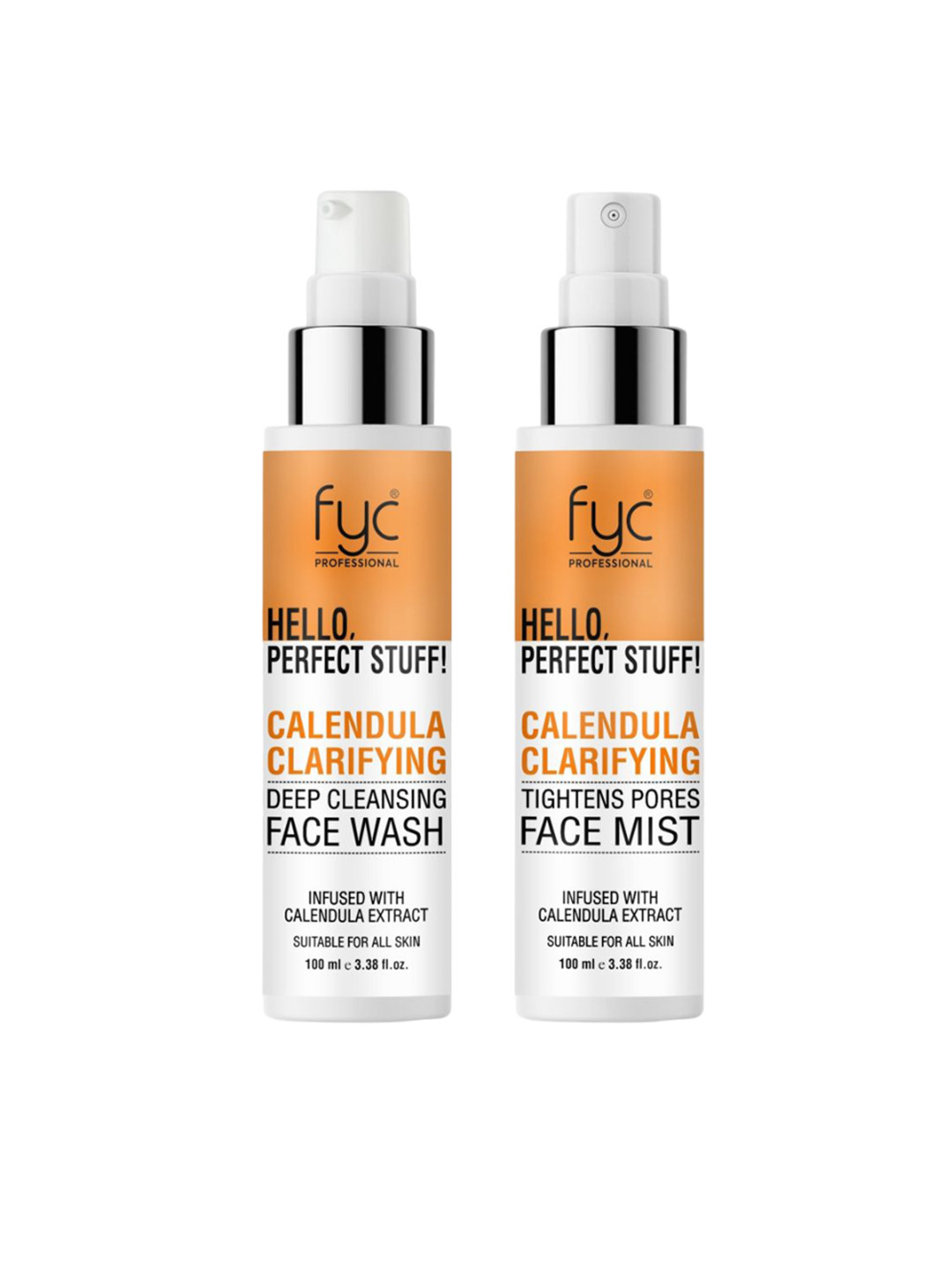 FYC Professional Set Of 2 Calendula Clarifying Deep Cleansing Face Wash & Mist- 100 ml