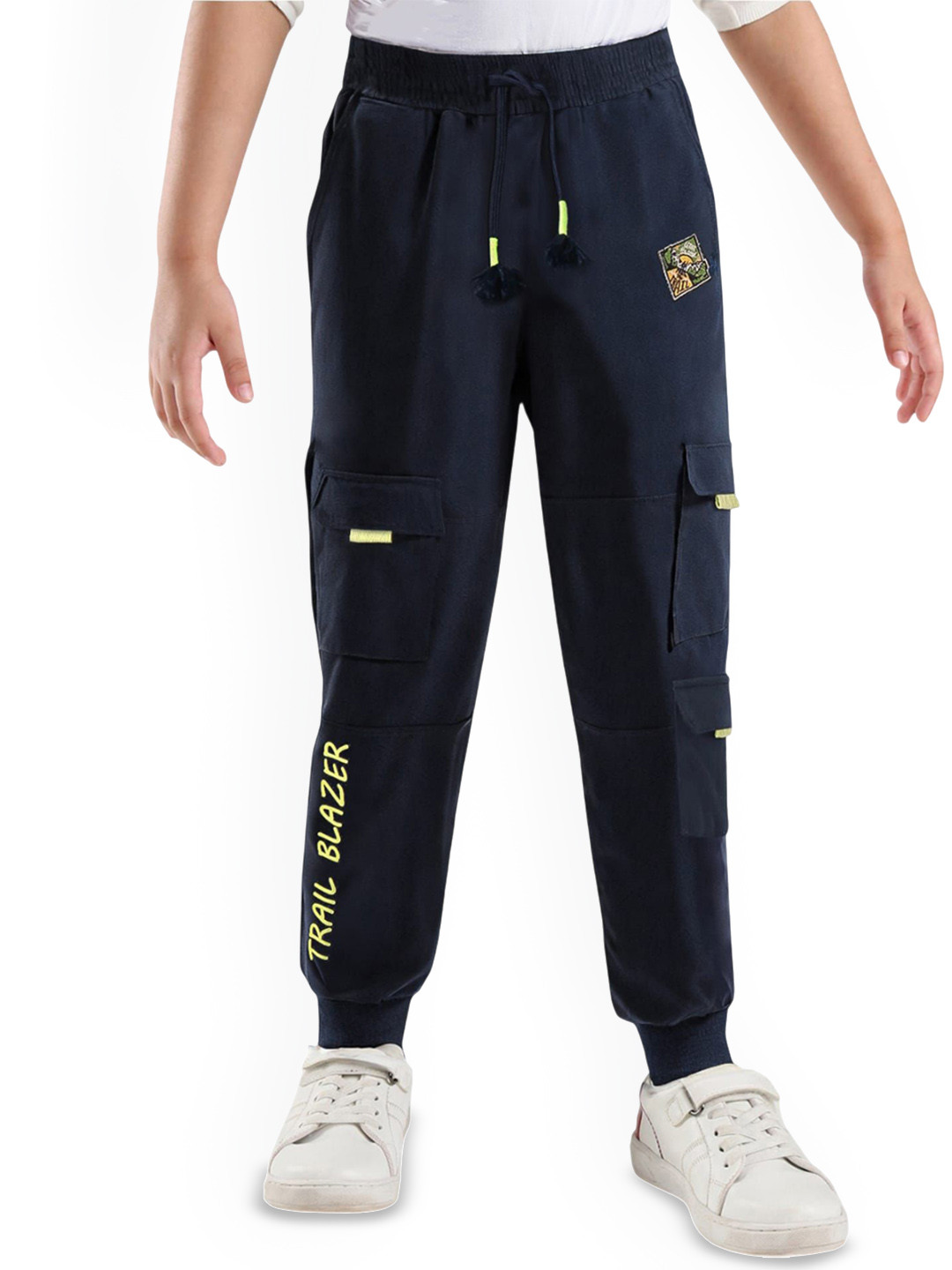 ARIAS By LARA DUTTA Boys Text Printed Cotton Mid-rise Jogger