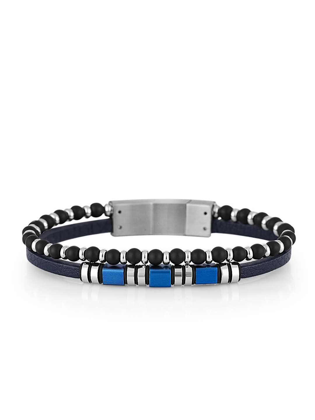 SANTA BARBARA POLO & RACQUET CLUB Men Beaded Leather Multistrand Bracelet