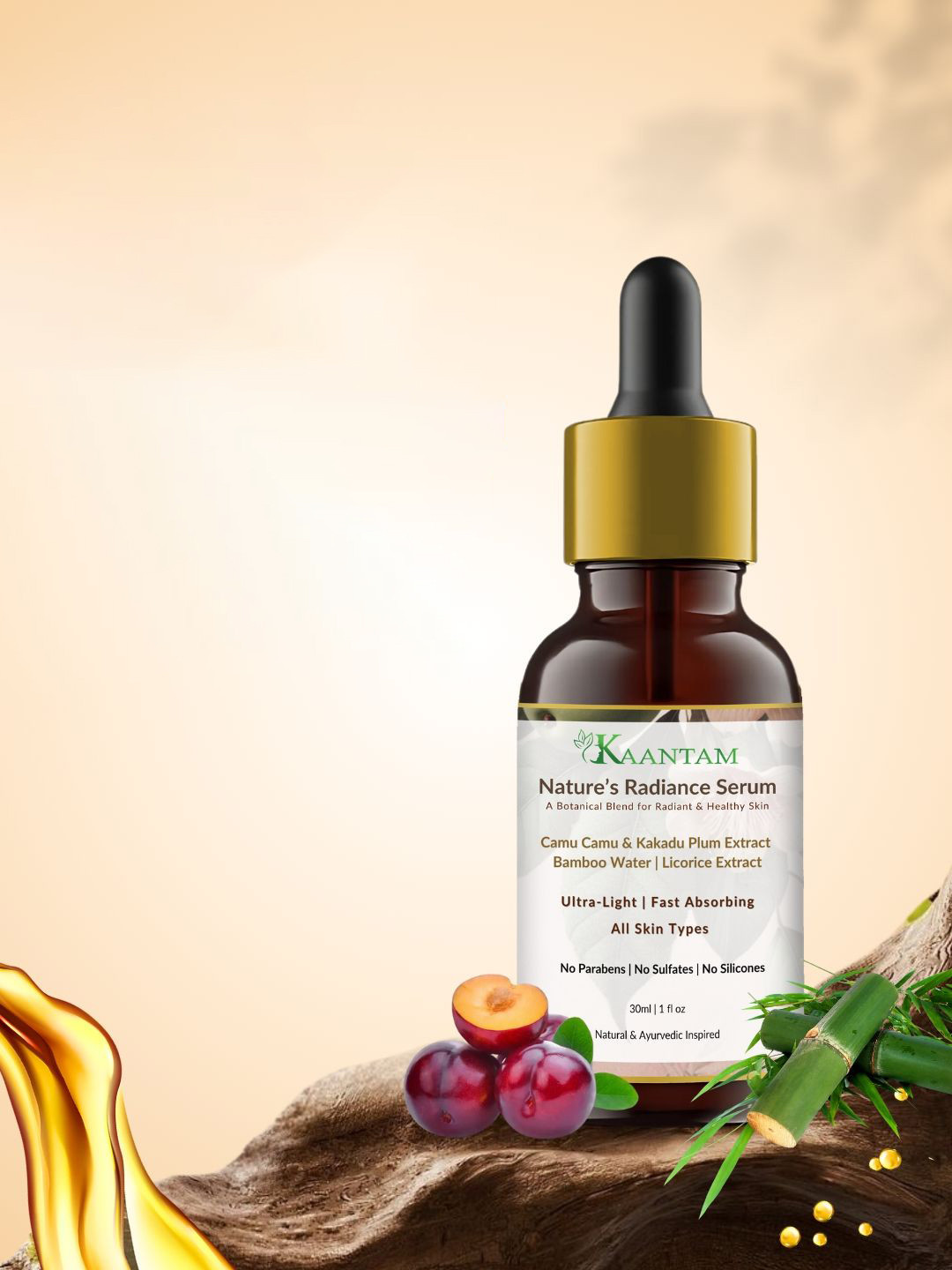 Kaantam Vitamin C Face Serum With Camu Camu & Kakadu Plum- 30 ml