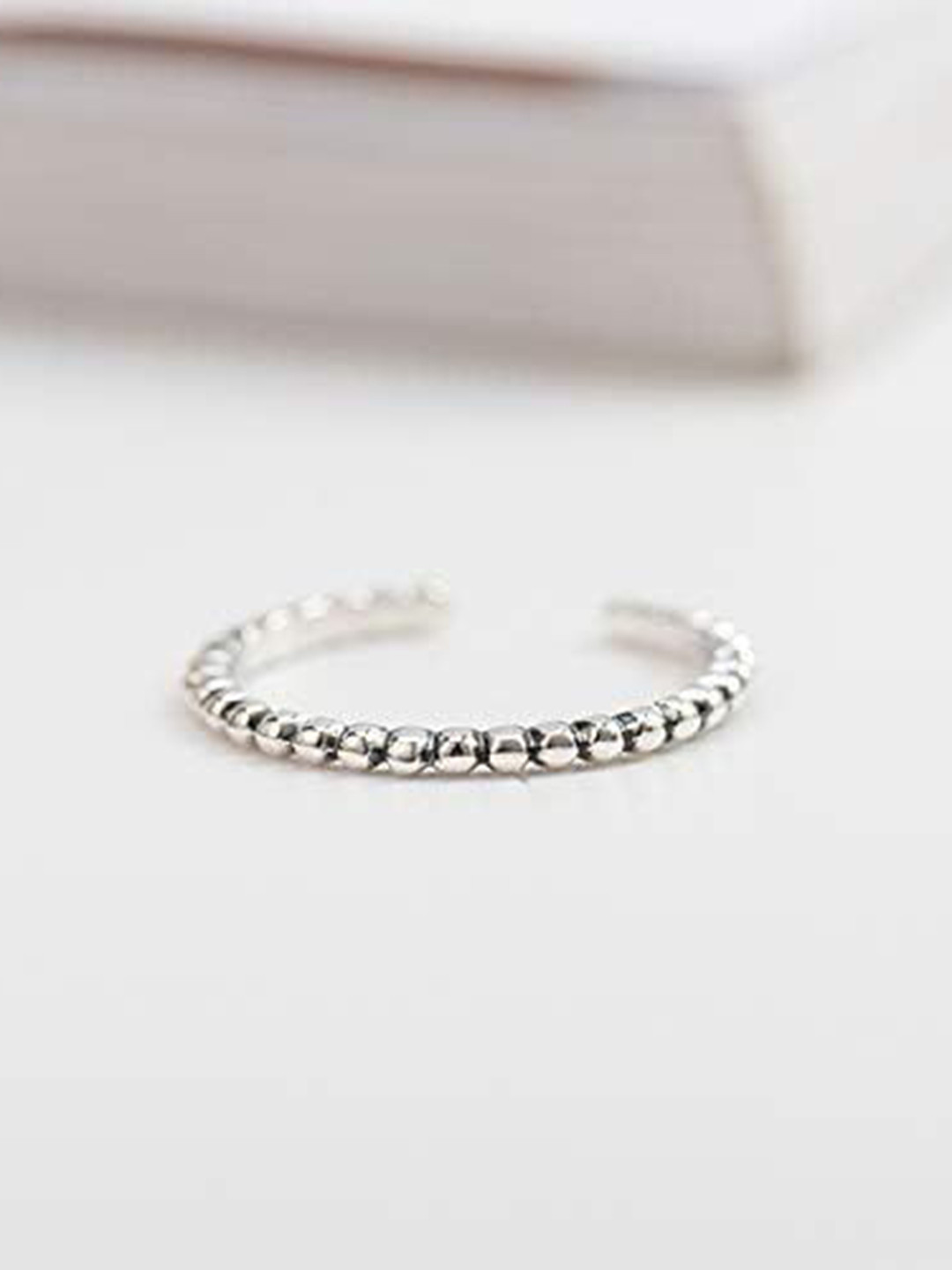 ISHI New York Rhodium-Plated Adjustable Finger Ring