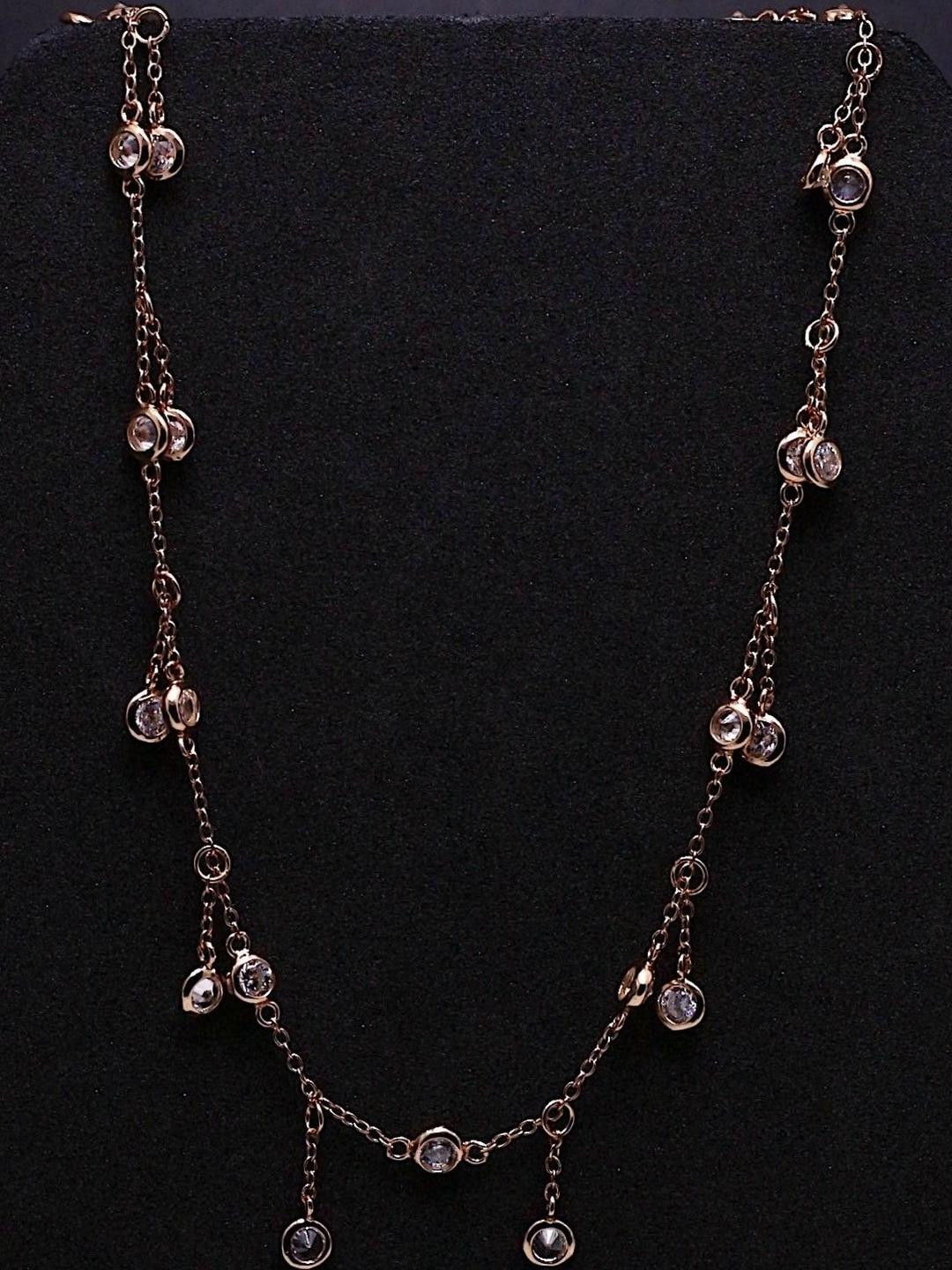 Silver by HM Rose Gold-Toned Sterling Silver Necklace