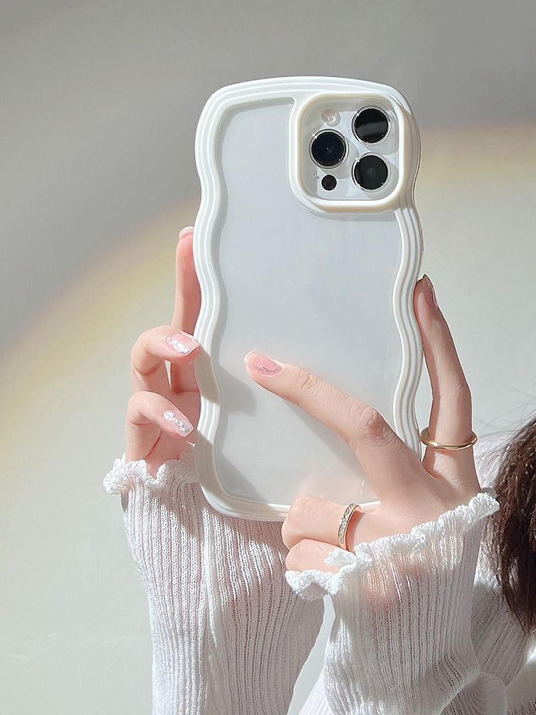 CASE CREATION Solid Printed iPhone 14 Silicone Bumper Case Mobile Accessories