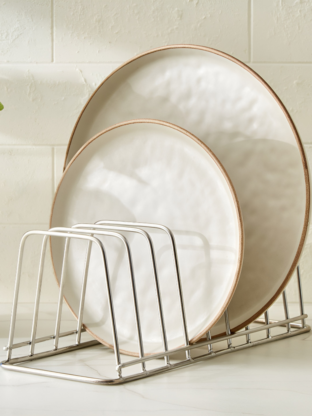 Home Centre Orion Gabrielle Silver-Toned Stainless Steel Dish rack