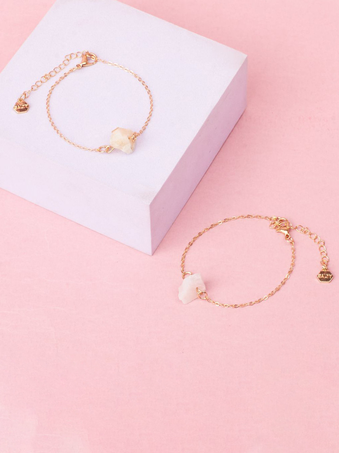 SALTY Set Of 2 Stone Of Feminine & Stone Of Confidence Bracelets