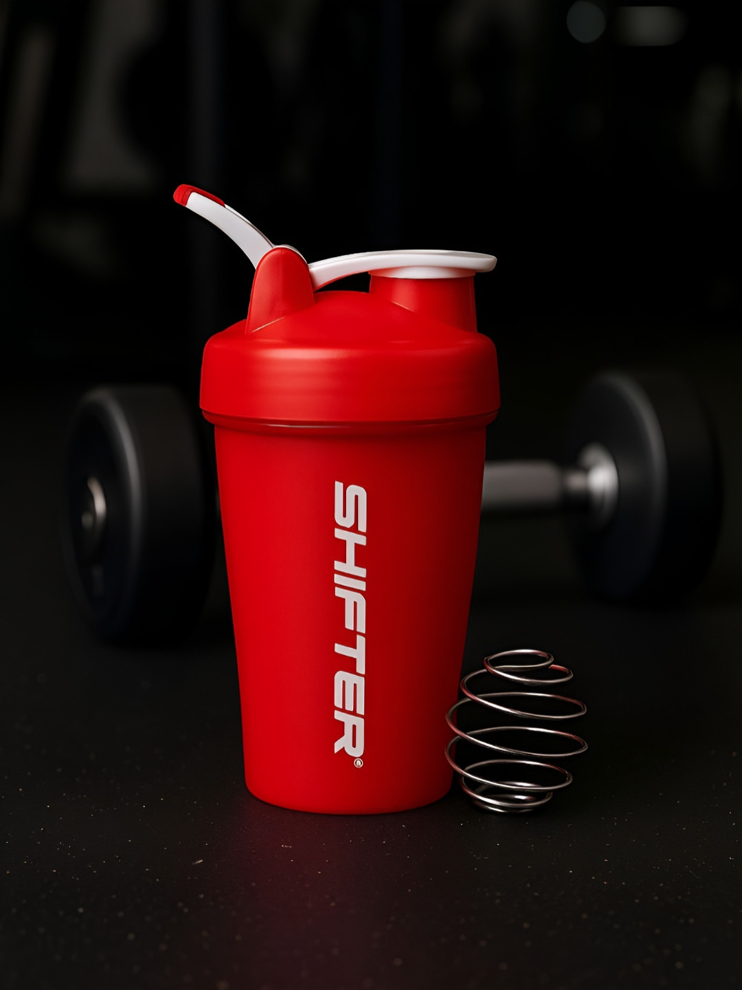 SHIFTER Red & White Brand Logo Printed Water Bottle-400 ml