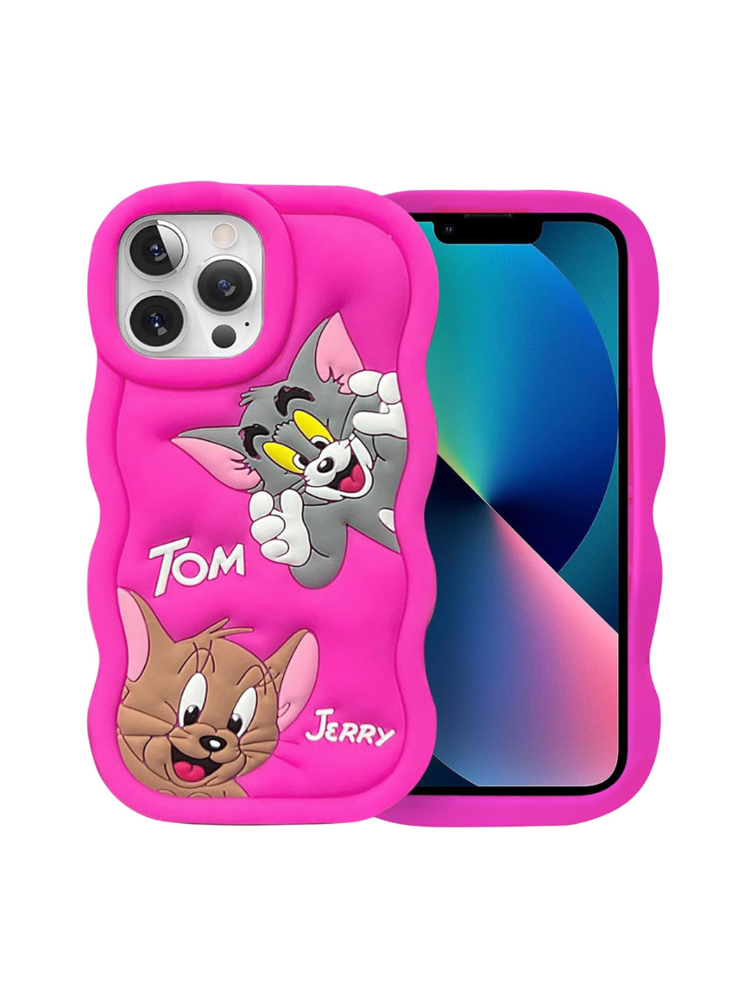 CASE CREATION Cartoon Characters Printed iPhone X Silicone Bumper Case Mobile Cover