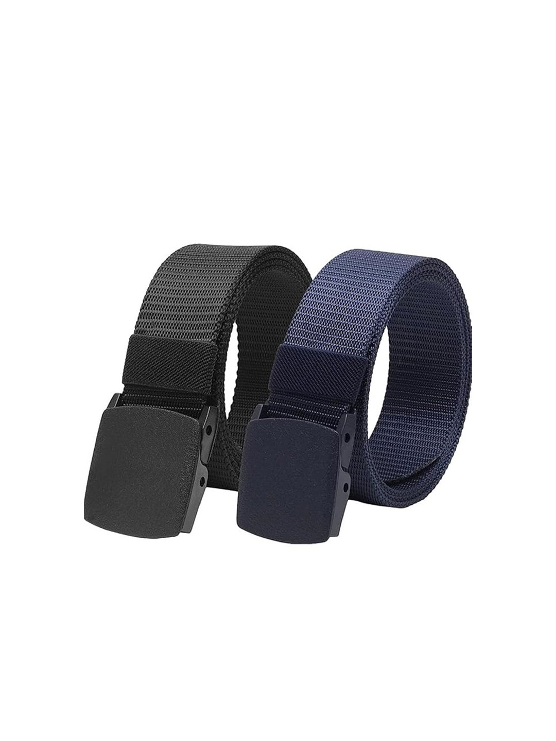 Infispace Men Solid PU Belt Pack of 2