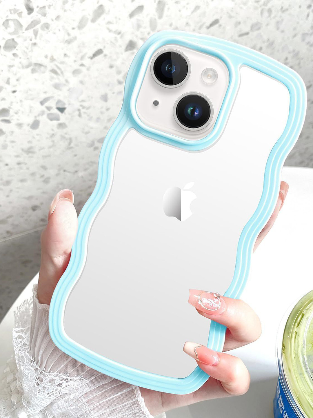CASE CREATION Women Solid iPhone 14 Curvy Wave Bumper Case Mobile Accessories