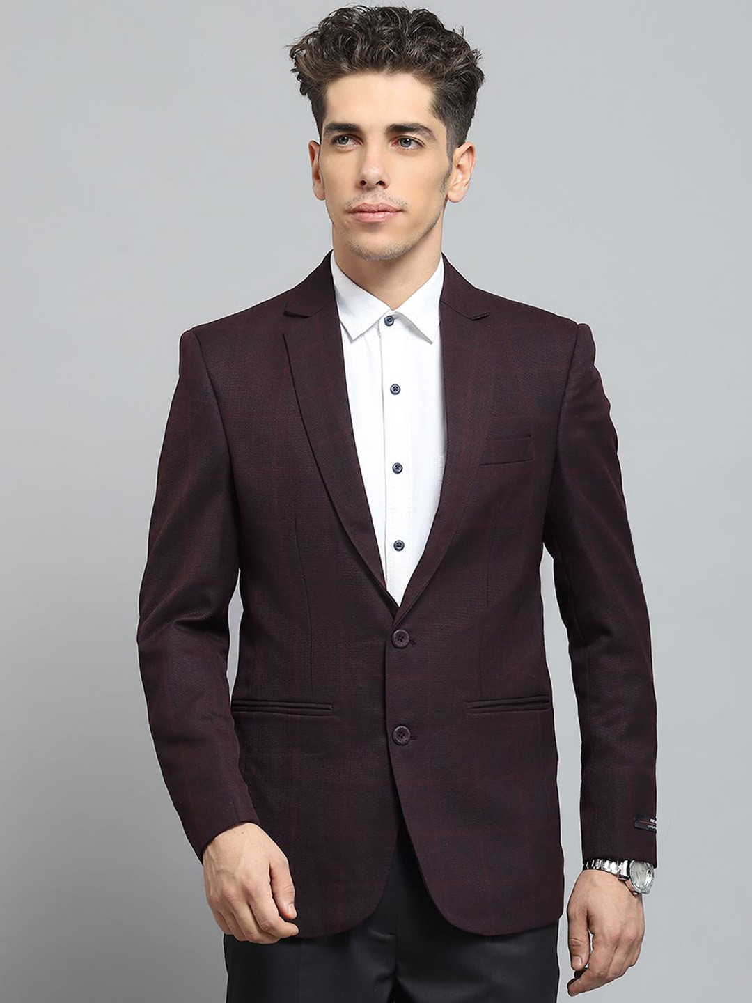 Monte Carlo Single-Breasted Notch Lapel Full Sleeve Blazer