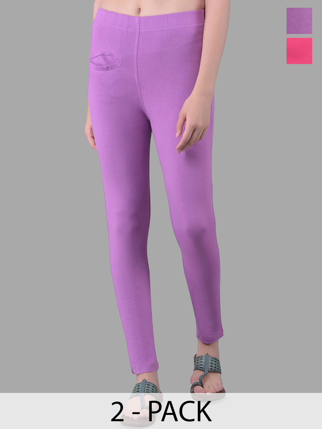 Comfort Lady Pack Of 2 Mid-Rise Ankle-Length KurtiPants