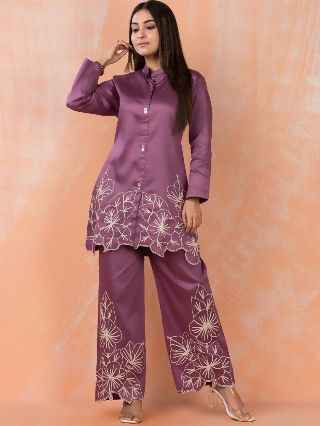 AUTUMN LANE Sabhya Iris Embroidery Tunic With Trousers Co-Ords