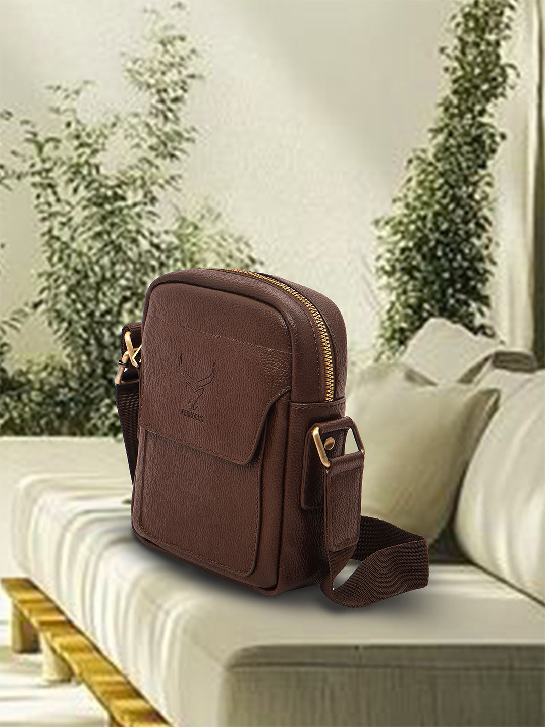 REDHORNS Unisex Faux Leather Fomal Crossbody Messenger Bag