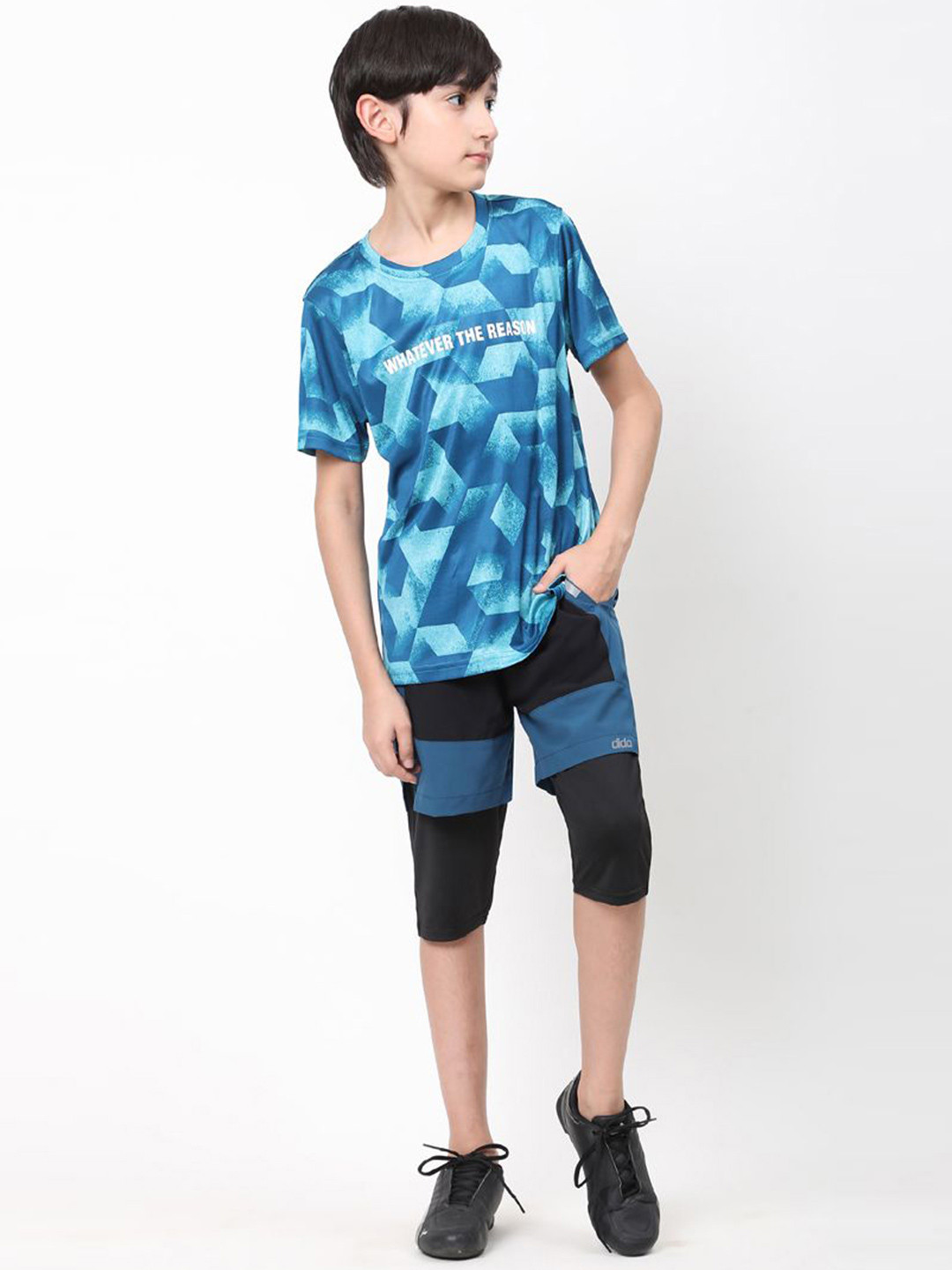 DIDA Boys Perfect Your Practice Set Printed T-Shirt With Shorts
