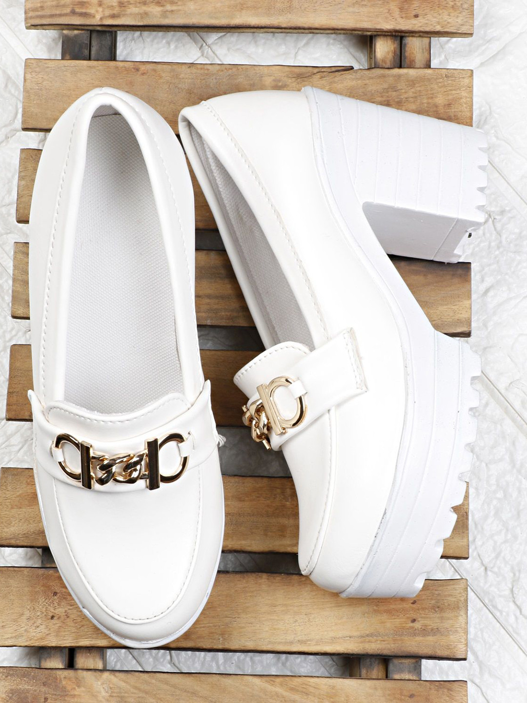 Ishransh Women Synthetic Regular Block Mary Janes Sandals With Buckles