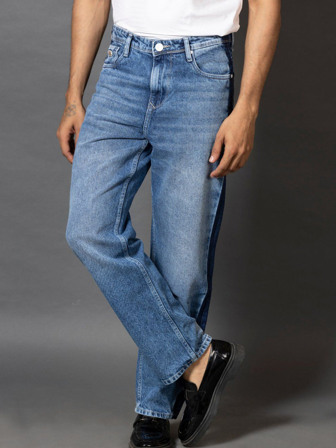 nostrum Men Jeslon-B Cotton Baggy Denim Jeans
