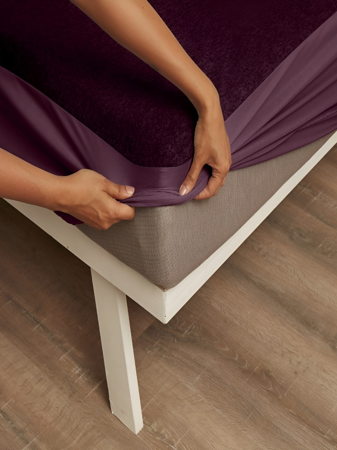 wakefit Purple Terry Breathable Mattress Protector