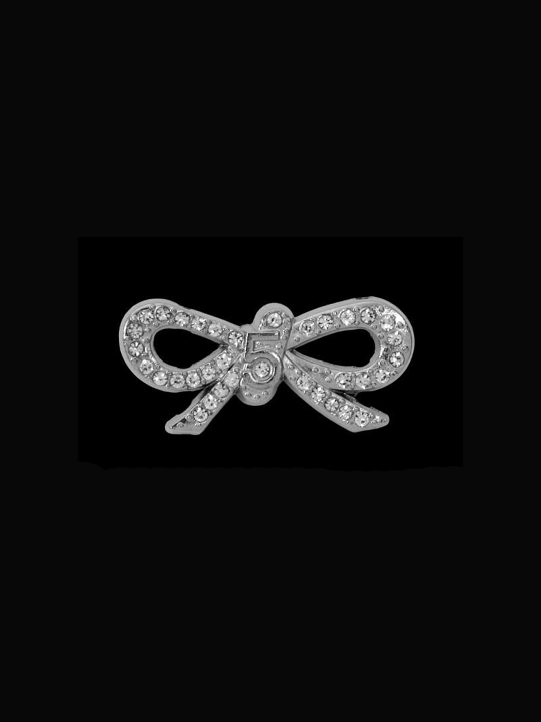 Curren Crystals Studded Statement Bow Brooch