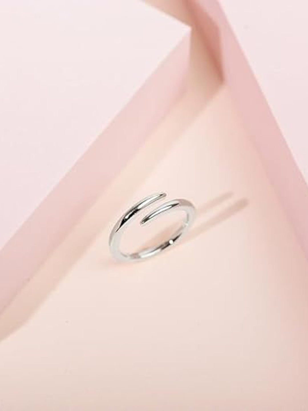 ISHI New York Rhodium-Plated  Adjustable Finger Ring