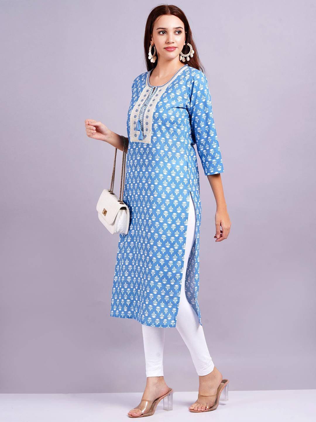 OH MI DIOS Women Yoke Design Gotta Patti Kurta