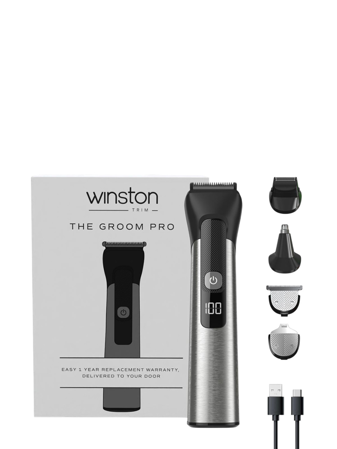 WINSTON WFBT-104 Groom Pro 5- In-1 Trimmer- Black