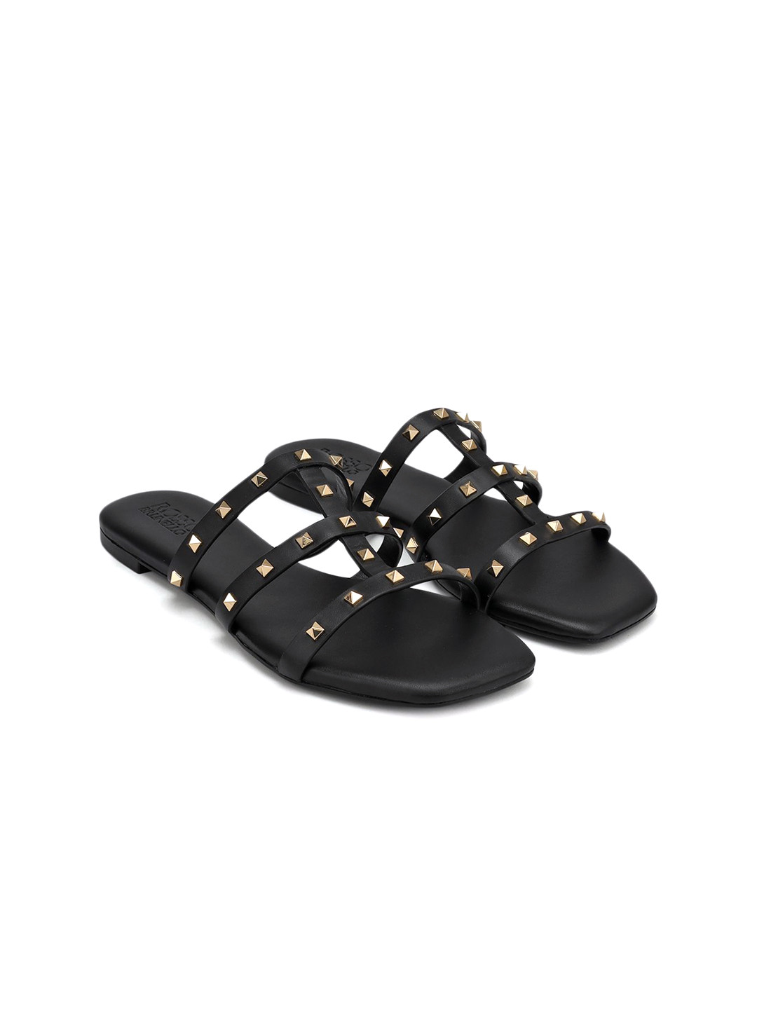 ROSSO BRUNELLO Women Regular Open Toe Flats With Western Embellished