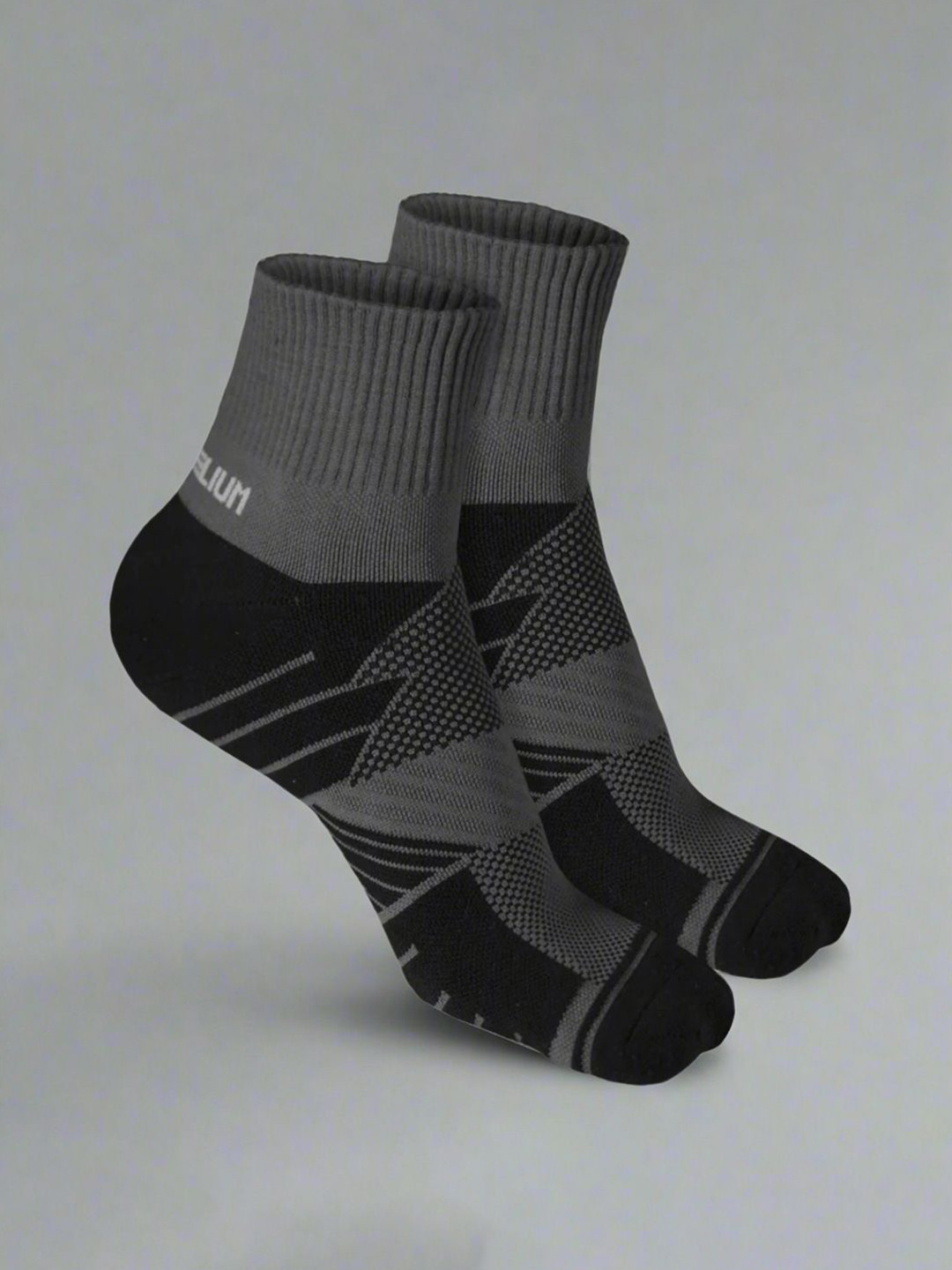 Heelium Unisex Pack Of 2 Striped Above Ankle Length Athletic 3X Tougher & Durable Socks