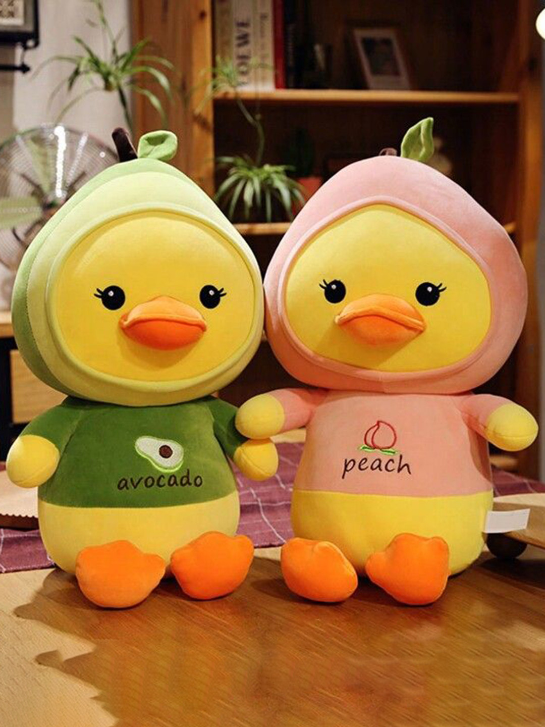 AN TEDDY Pack of 1 Green Amezed Fruity Cap Duck Soft Microfibre Filled Soft Plush Toy