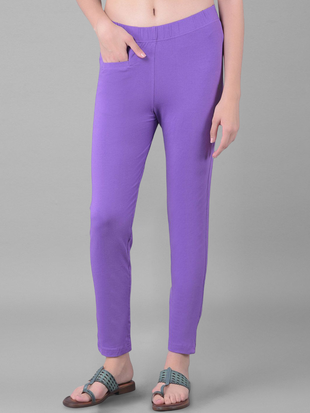 Comfort Lady Plus Size Mid-Rise Ankle-Length Leggings