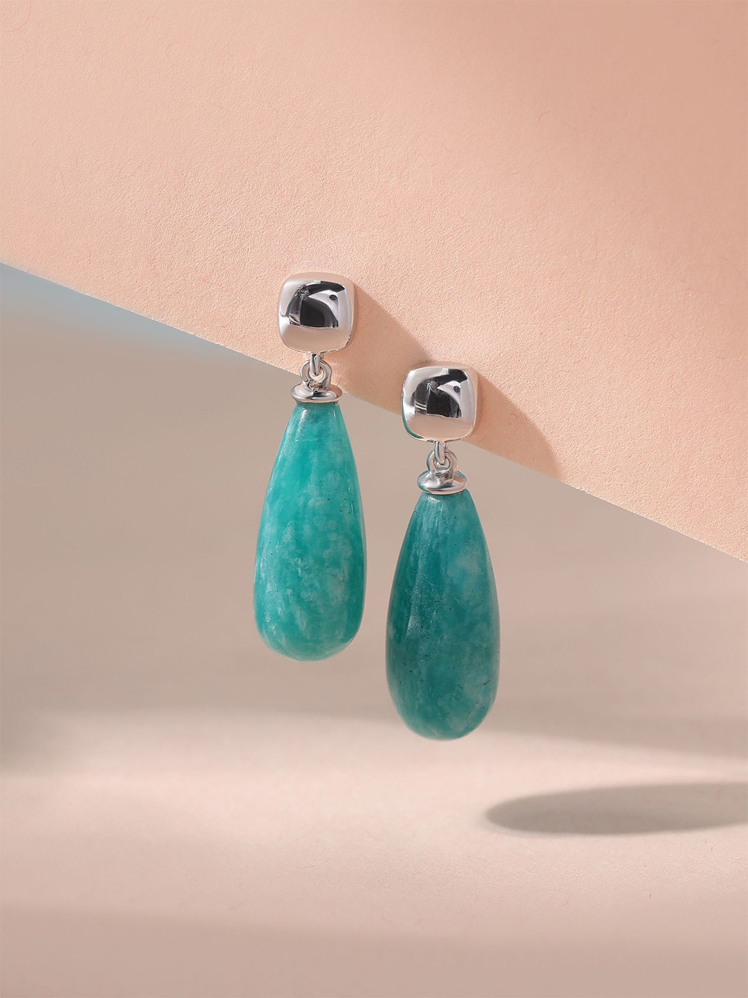 Ornate Jewels 925 Silver Amazonite Natural Drop Dangling Earring